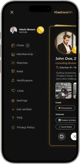 Meet Worth app screen 3